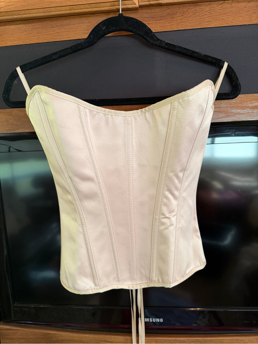 Strapless Shaping Corset Top in Beige - Picture 2 of 5